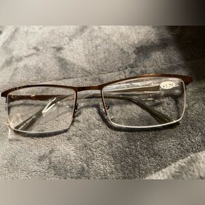 Reading Glasses Stylish Brown and Clear Eyeglasses